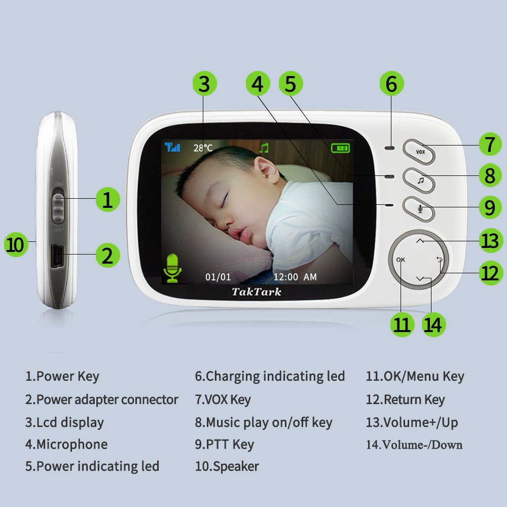 BabyGuard™ 3.2” Digital Baby Care Monitor - Ecomosaic