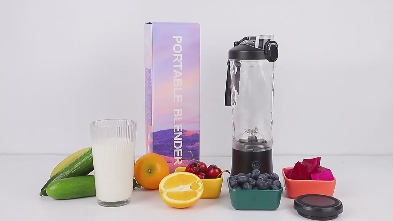 FreshForce Eco Blender Portable 6-Blade Juicer for Smoothies & Shakes