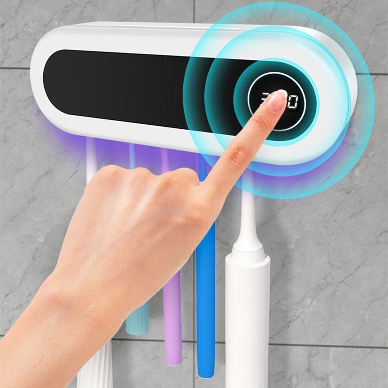 Smart Wall™ Mounted Toothbrush Holder with UV Sterilizer - Ecomosaic