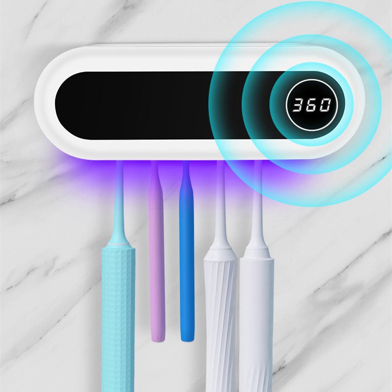 Smart Wall™ Mounted Toothbrush Holder with UV Sterilizer - Ecomosaic