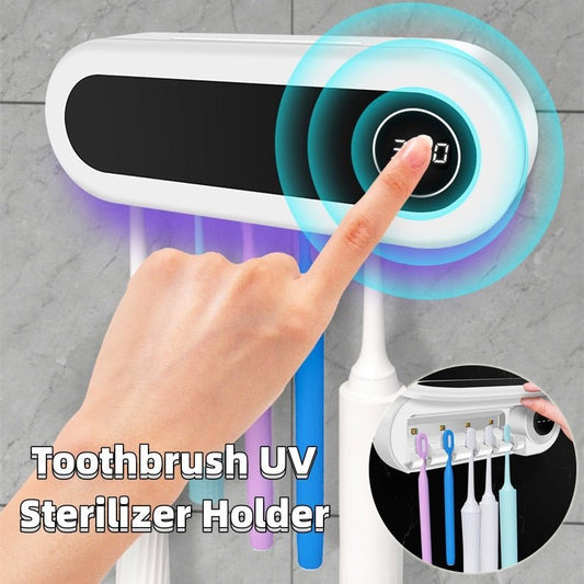 Smart Wall™ Mounted Toothbrush Holder with UV Sterilizer - Ecomosaic