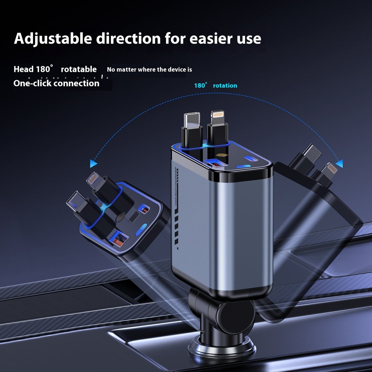 TurboGlow™ 120W RGB Car Charger with Starry Top - Ecomosaic