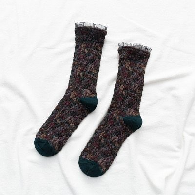 VintageCharm™ Handmade Lace Cotton Socks - Ecomosaic