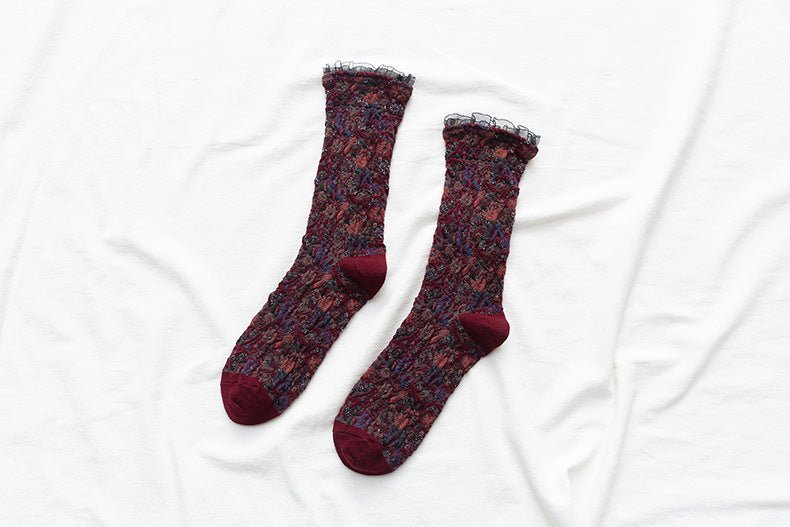 VintageCharm™ Handmade Lace Cotton Socks - Ecomosaic