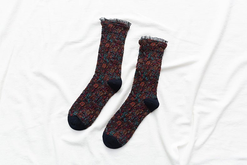 VintageCharm™ Handmade Lace Cotton Socks - Ecomosaic