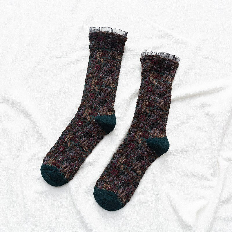 VintageCharm™ Handmade Lace Cotton Socks - Ecomosaic