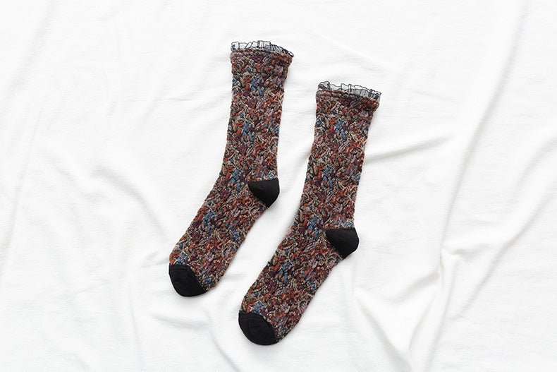 VintageCharm™ Handmade Lace Cotton Socks - Ecomosaic