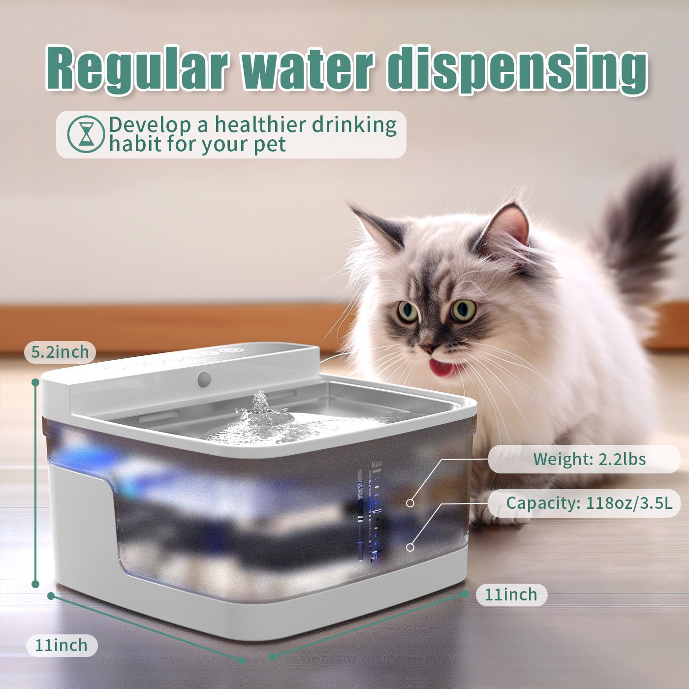 AquaGuard™ Pet Water Dispenser with Built - in UV Light - Ecomosaic