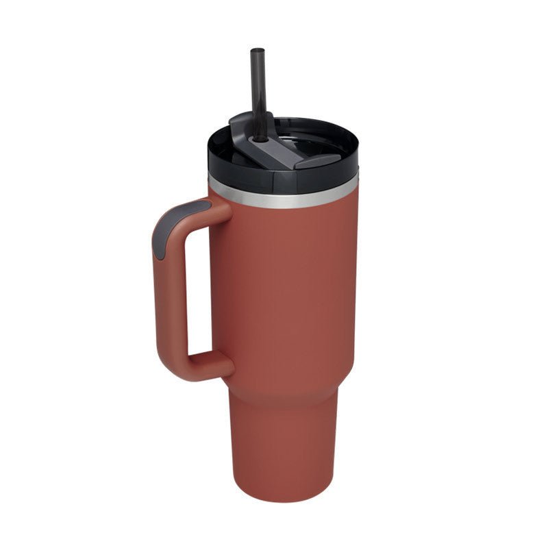 Organic 40 Oz Tumbler with Straw & Handle – Perfect for Work, Gym, or Travel - Ecomosaic