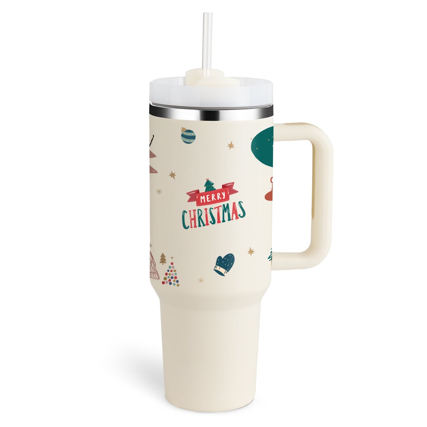 Organic 40 Oz Tumbler with Straw & Handle – Perfect for Work, Gym, or Travel - Ecomosaic