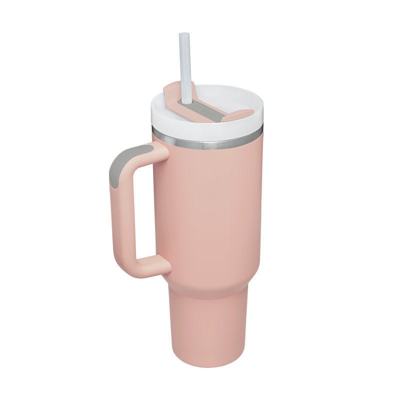 Organic 40 Oz Tumbler with Straw & Handle – Perfect for Work, Gym, or Travel - Ecomosaic