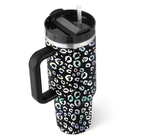 Organic 40 Oz Tumbler with Straw & Handle – Perfect for Work, Gym, or Travel - Ecomosaic