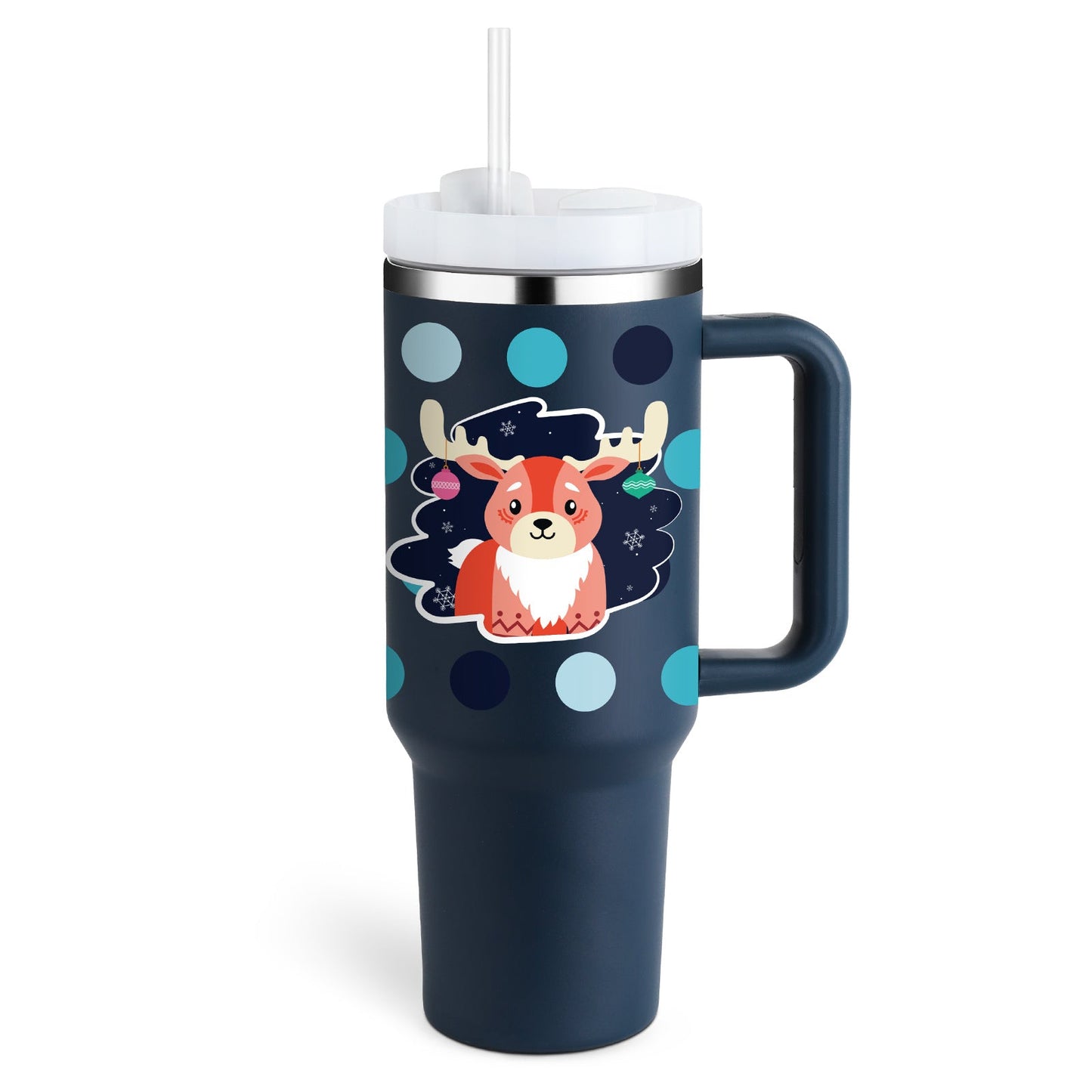 Organic 40 Oz Tumbler with Straw & Handle – Perfect for Work, Gym, or Travel - Ecomosaic