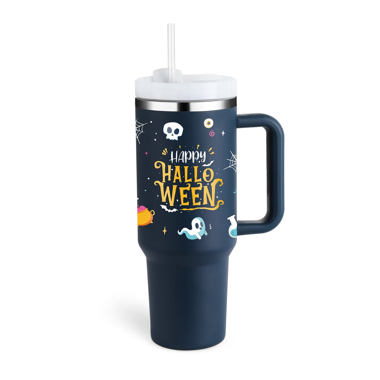 Organic 40 Oz Tumbler with Straw & Handle – Perfect for Work, Gym, or Travel - Ecomosaic