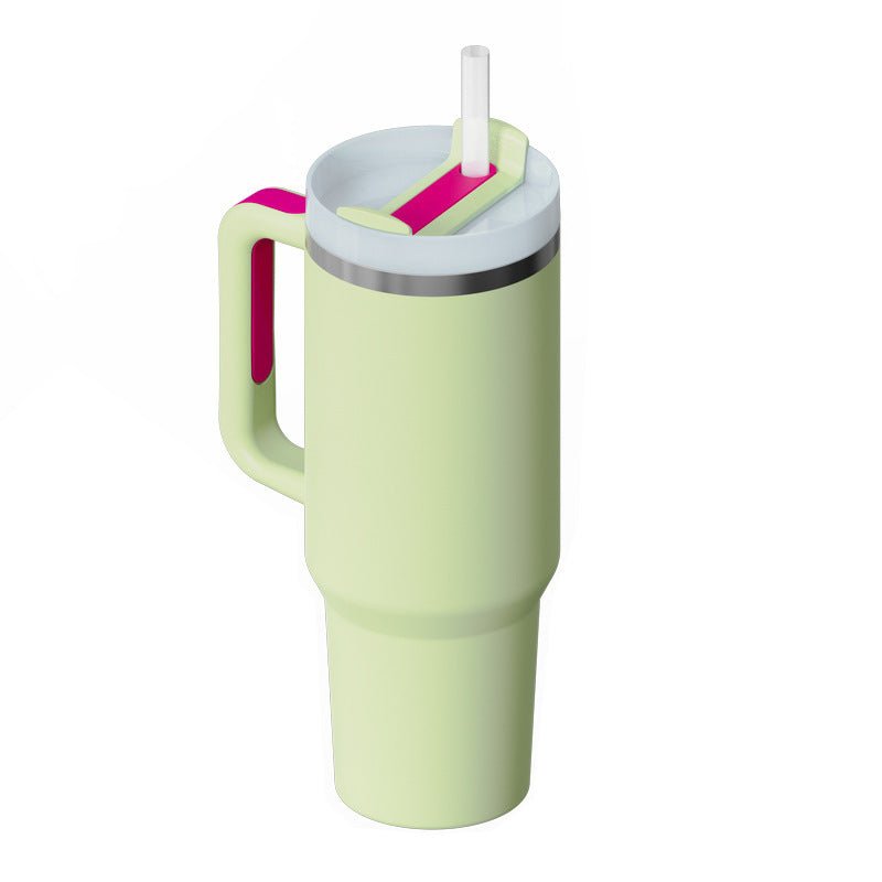 Organic 40 Oz Tumbler with Straw & Handle – Perfect for Work, Gym, or Travel - Ecomosaic