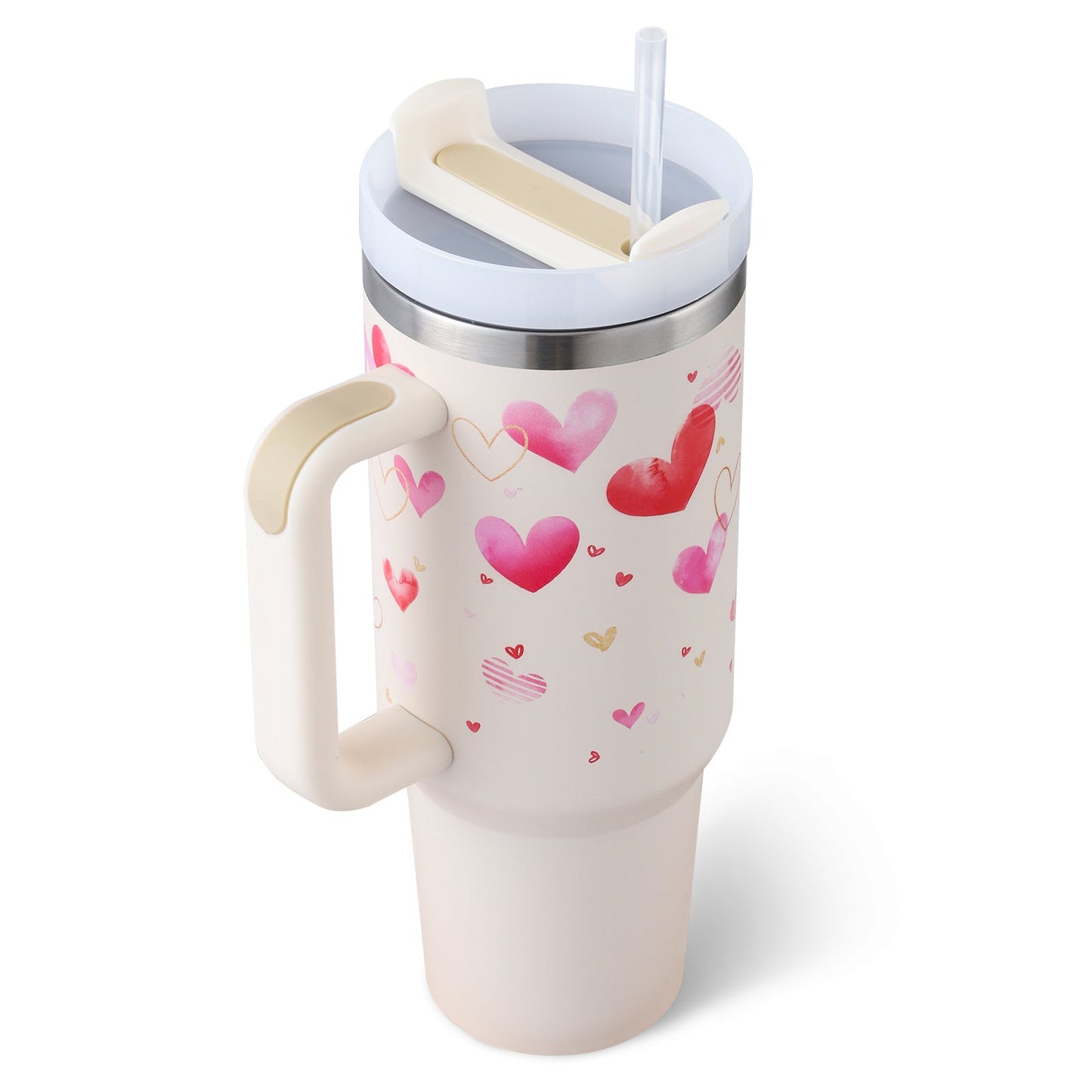 Organic 40 Oz Tumbler with Straw & Handle – Perfect for Work, Gym, or Travel - Ecomosaic