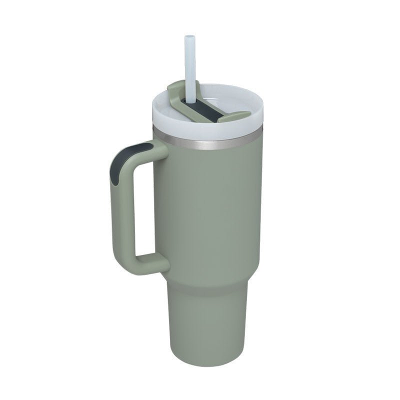 Organic 40 Oz Tumbler with Straw & Handle – Perfect for Work, Gym, or Travel - Ecomosaic