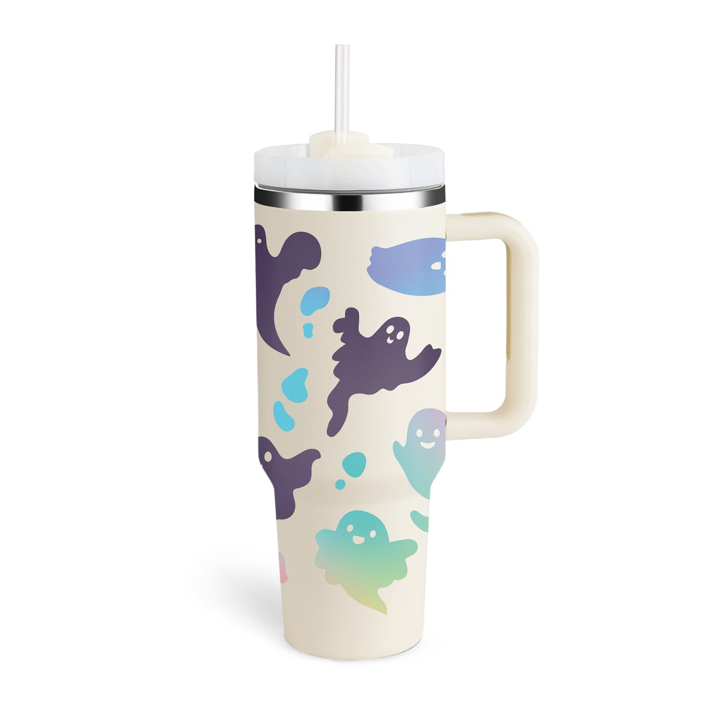 Organic 40 Oz Tumbler with Straw & Handle – Perfect for Work, Gym, or Travel - Ecomosaic
