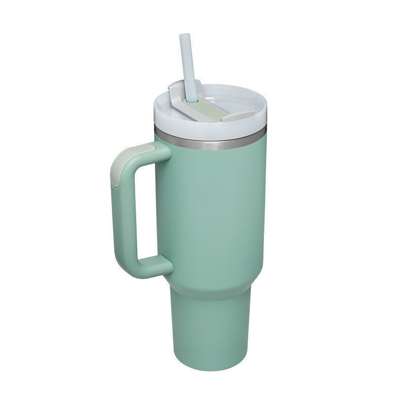 Organic 40 Oz Tumbler with Straw & Handle – Perfect for Work, Gym, or Travel - Ecomosaic