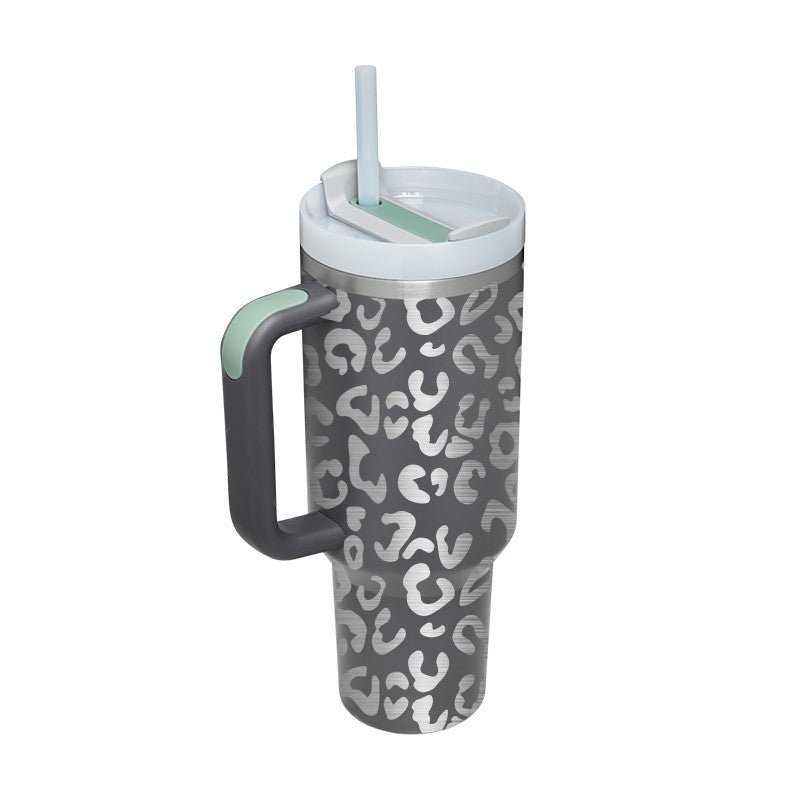 Organic 40 Oz Tumbler with Straw & Handle – Perfect for Work, Gym, or Travel - Ecomosaic