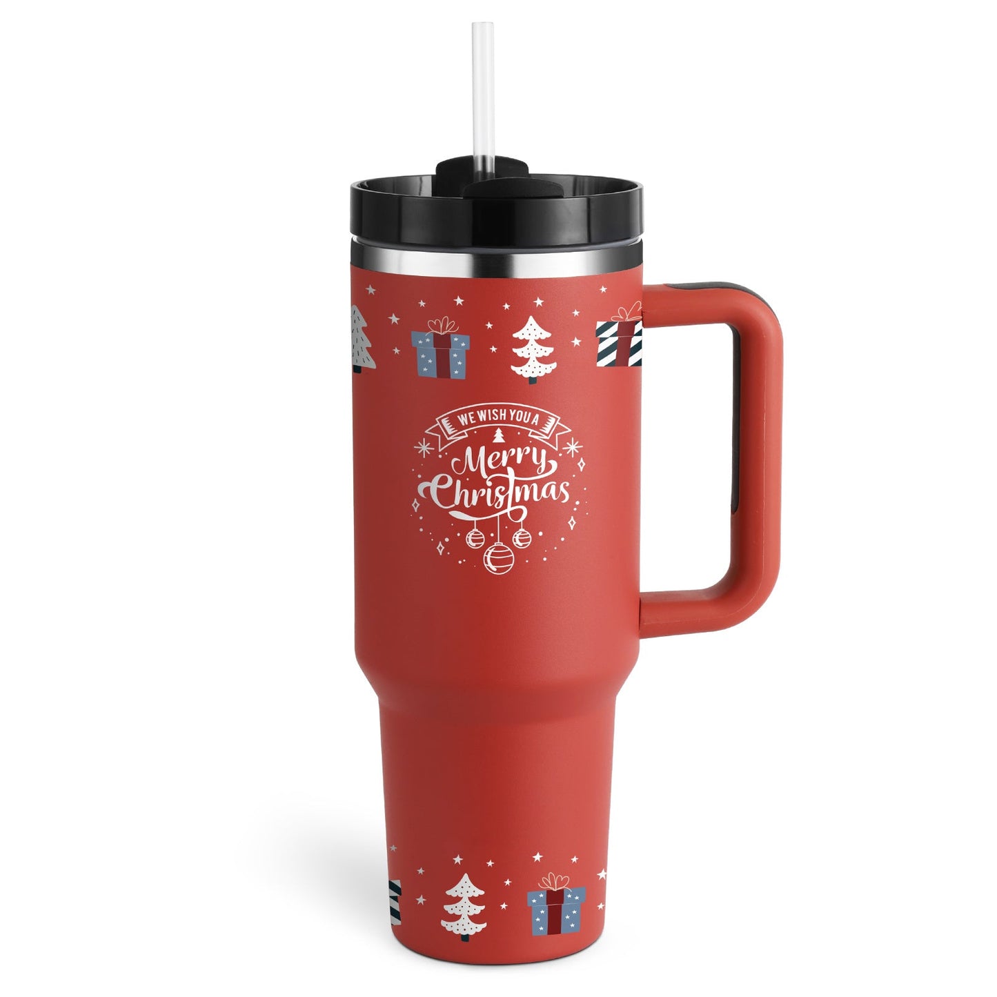 Organic 40 Oz Tumbler with Straw & Handle – Perfect for Work, Gym, or Travel - Ecomosaic