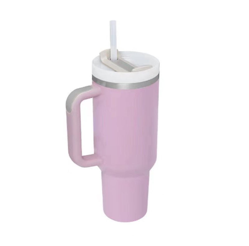 Organic 40 Oz Tumbler with Straw & Handle – Perfect for Work, Gym, or Travel - Ecomosaic