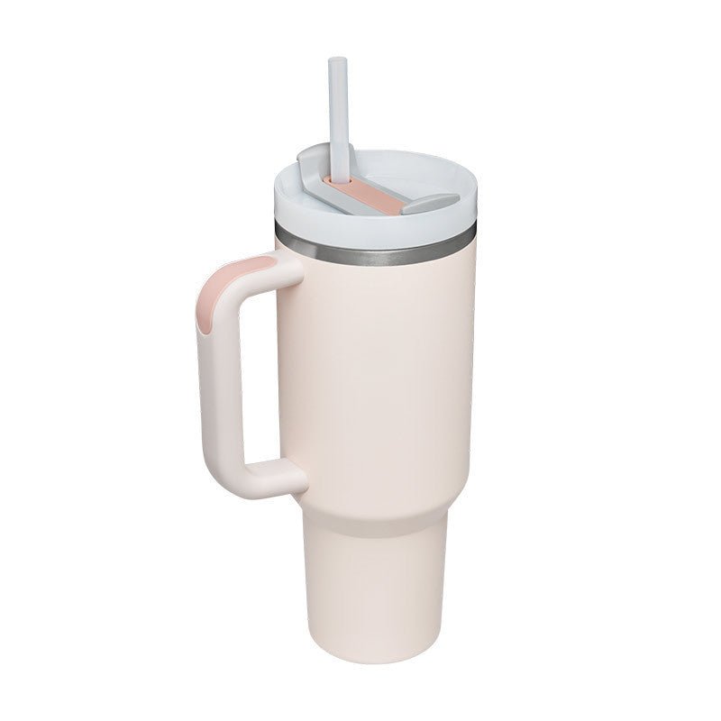 Organic 40 Oz Tumbler with Straw & Handle – Perfect for Work, Gym, or Travel - Ecomosaic