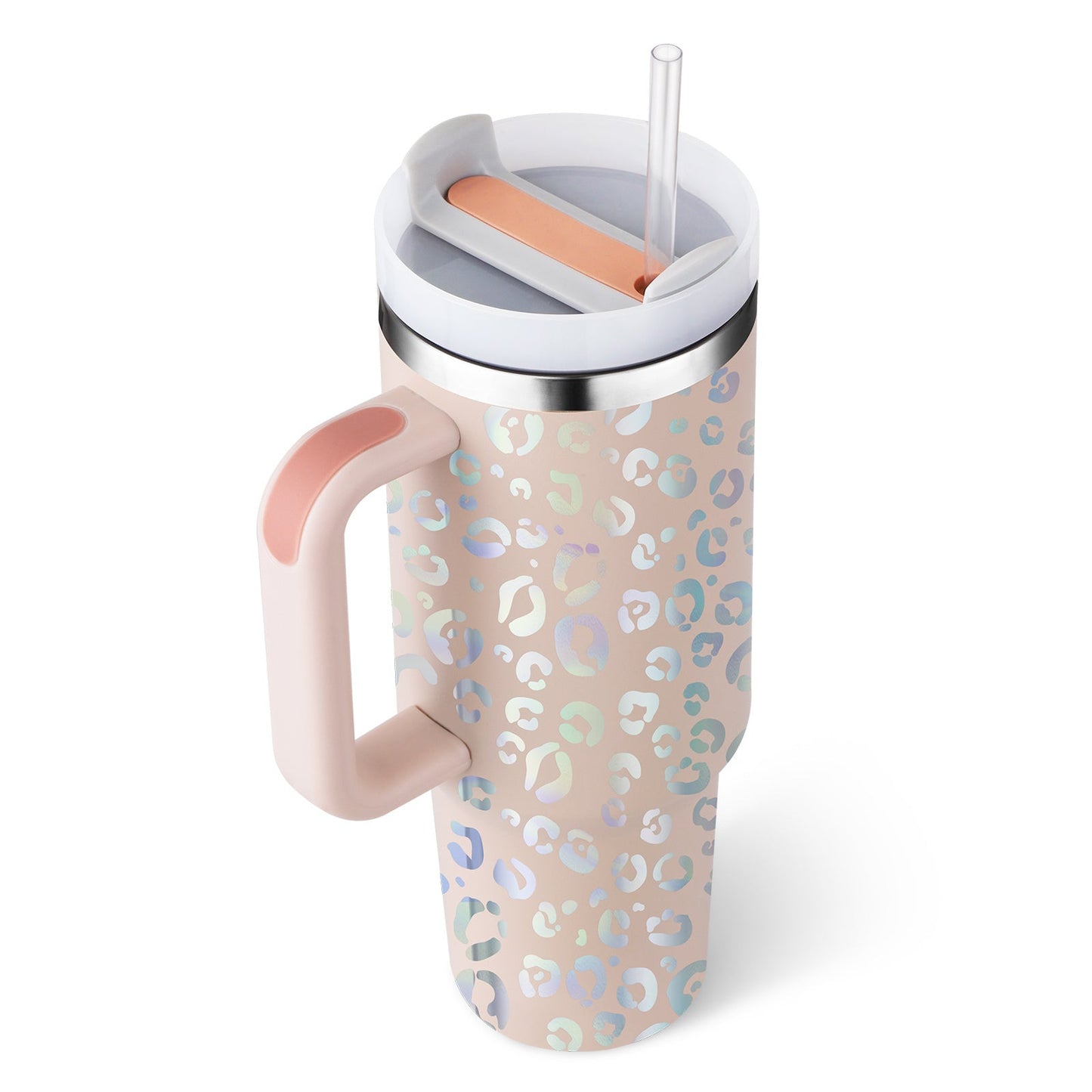 Organic 40 Oz Tumbler with Straw & Handle – Perfect for Work, Gym, or Travel - Ecomosaic