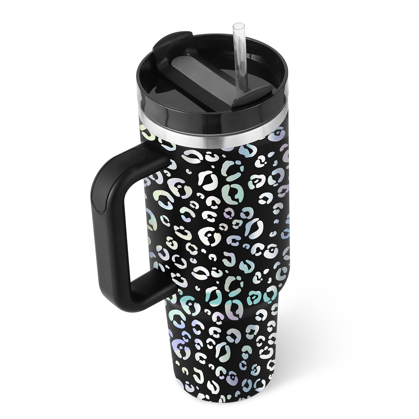 Organic 40 Oz Tumbler with Straw & Handle – Perfect for Work, Gym, or Travel - Ecomosaic