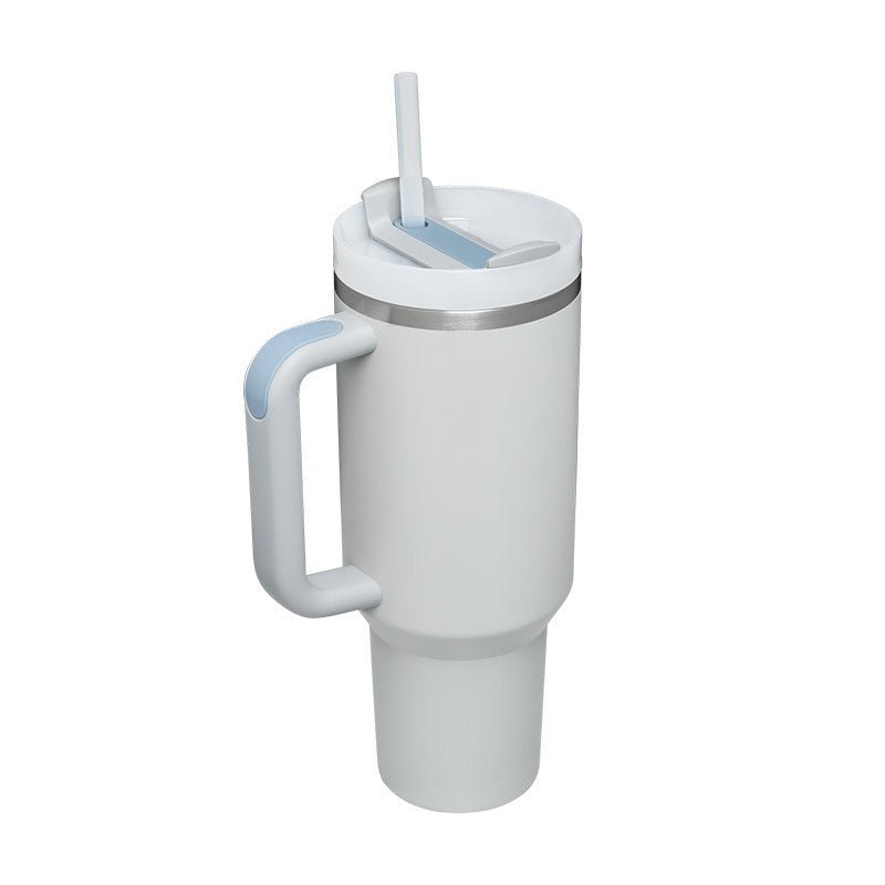 Organic 40 Oz Tumbler with Straw & Handle – Perfect for Work, Gym, or Travel - Ecomosaic