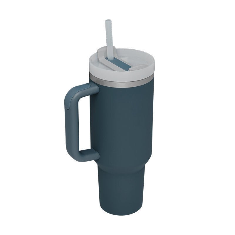 Organic 40 Oz Tumbler with Straw & Handle – Perfect for Work, Gym, or Travel - Ecomosaic