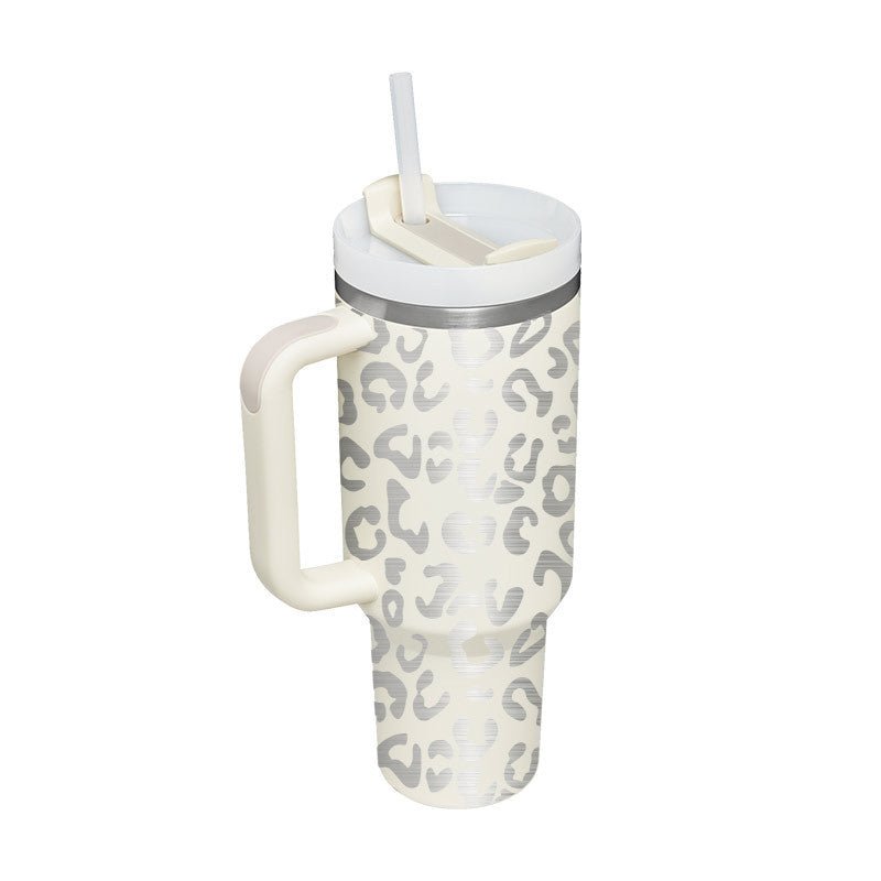 Organic 40 Oz Tumbler with Straw & Handle – Perfect for Work, Gym, or Travel - Ecomosaic