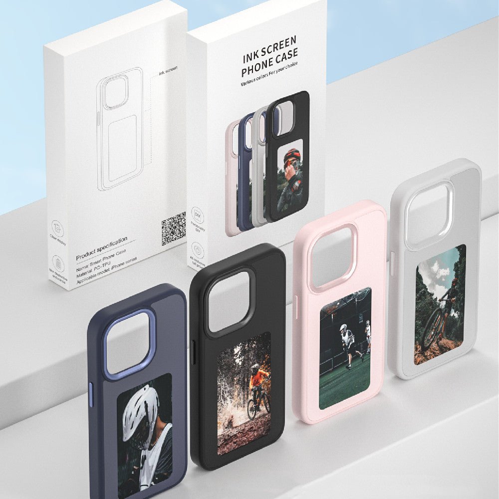 Smart E - Ink™ Phone Case with AI Four Colors Display – Customizable Pattern Screen for iPhone - Ecomosaic